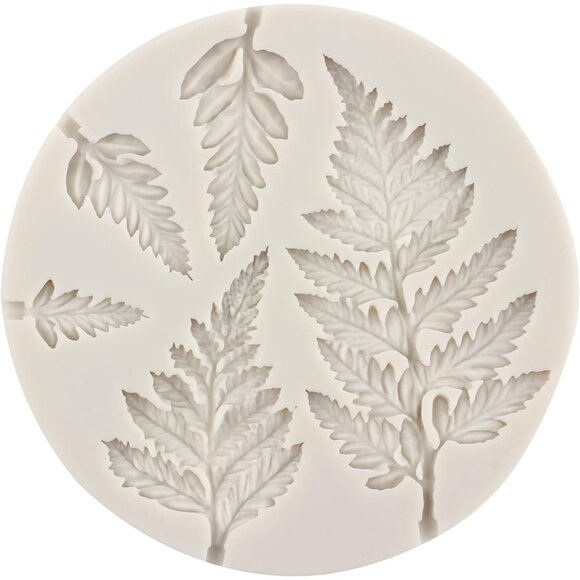 Tree Leaf Silicone Mold Fern Leaves Fondant Molds Fern Mold For Cake Decorating - Picture 4 of 9